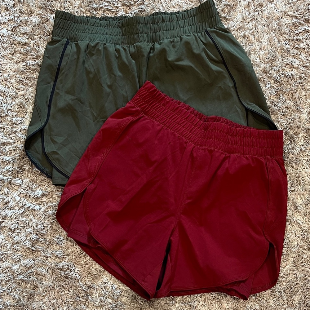 Avia Women's athletic Shorts Set - Red and Green
